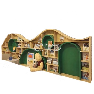 Moetry-Estantería de madera personalizable, librería grande para guardería, escuela, librería - Product Image 1