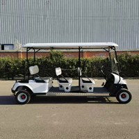 Voiturette de golf électrique tout-terrain 3-4 places avec pare-brise pliable, porte-sacs de golf et suspension indépendante pour parcours de golf