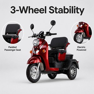 Vente directe usine – Nouveau tricycle passager élégant et personnalisable à cadre en acier, scooter électrique à trois roues et moto de rue - Product Image 6