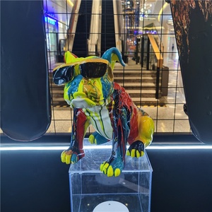 Escultura de resina de perro tipo buggy, escultura de perro <span class=keywords><strong>Bulldog</strong></span> de tamaño real para Decoración - Product Image 2