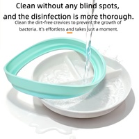 Assiettes antidérapantes pour enfants avec manchons en silicone, assiette à dîner pour bébé en céramique enveloppée de silicone divisée avec ventouse, nouveau produit