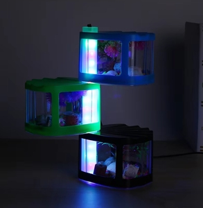 Mini <span class=keywords><strong>Acquario</strong></span> in Plastica Ecologico con Accessori per <span class=keywords><strong>Tartarughe</strong></span> e Pesci Betta, Ideale per Spazi Cucina - Product Image 4