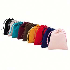 Custom Soap Coin Seed Wedding Birthday Party Christmas Jewelry Lightweight Color Wrap <b>Drawstring</b> Velvet Gift Bag - Product Image 2