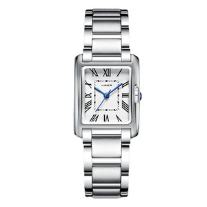 Orologio Manumaturer Fashion Square Women Luxus Uhren numeri romani Orologio da Donna impermeabile Orologio al quarzo con Logo personalizzato - Product Image 1