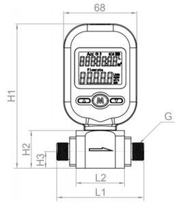 Débitmètre de masse de gaz en plastique AIT RMF3700 0-1025L/min RS485 Modbus G1/2" OEM personnalisable Précision +/-0,2% 15 Bar EXID - Product Image 4
