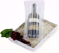 Sacs d'emballage en colonne d'air pour bouteille de vin gonflable indépendante transparente, protecteur d'emballage en plastique, coussin avec pompe gratuite