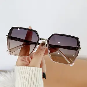 8860 New Fashion Classic Trendy Style Wide Side Girl Candy Jelly UV400 Oversized Square Sun Sunglasses Women Gradient Shades