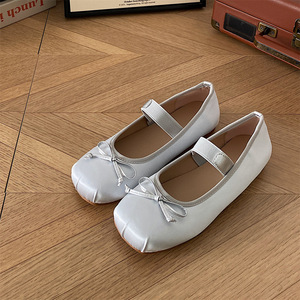 Factory Wholesale New Silver Single Women's Ballet Flat Lightweight Soft-Soled Leather for Summer - Product Image 2