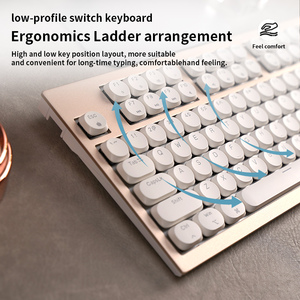 2026 New Design Full Size <b>Keyboard</b> USB Type-C Interface Factory OEM Stock 102 Keys Wireless Mechanical <b>Keyboard</b> - Product Image 3