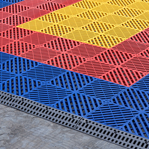 Dalles de sol de garage emboîtables 40*40*1.8cm, tapis de sol pour lavage de voiture, <span class=keywords><strong>dalle</strong></span> de sol multifonction pour garage - Product Image 6