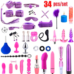 مجموعة أدوات عبودية وتقييد من جلد البولي يوريثان مكونة من 36 قطعة/مجموعة للنساء، ألعاب للأزواج للبالغين، تصميمات متعددة بسعر وصول حديث للبيع بالجملة - Product Image 4