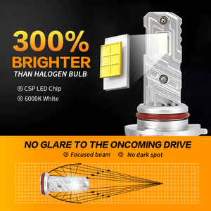 Ampoules de phares de voiture sans fil Z5 à LED 100W 20000LM Système d'éclairage automobile H11 9005 9006 Phare de voiture Plug and Play - Product Image 3