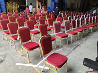 Meubles d'hôtel en aluminium empilables chaises de banquet de fête chaise de salle à manger de café chaise de banquet d'hôtel