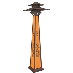 โคมไฟสนามลายใบไม้ หลายสี พลังงานแสงอาทิตย์ มาตรฐาน IP66 รับประกัน 10 ปี สำหรับสวนกลางแจ้ง - Product Image 4