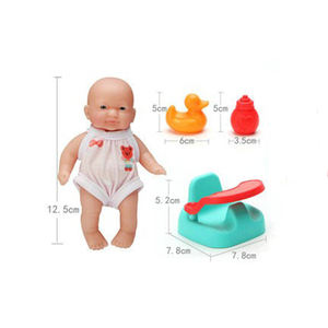 Jouets de jeu d'imitation pour filles, mini poupée bébé, ensemble de jouets en vinyle pour enfants HN901618 - Product Image 2