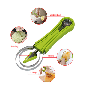 Cuchara <span class=keywords><strong>de</strong></span> fruta <span class=keywords><strong>profesional</strong></span> 3 en 1 <span class=keywords><strong>de</strong></span> acero inoxidable, <span class=keywords><strong>cortador</strong></span> <span class=keywords><strong>de</strong></span> <span class=keywords><strong>sandía</strong></span>, incluye cuchara <span class=keywords><strong>de</strong></span> melón Baller, herramientas profesionales <span class=keywords><strong>de</strong></span> fruta <span class=keywords><strong>de</strong></span> Metal - Product Image 2