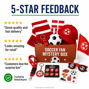 Coffret Cadeau Personnalisé Durable et Léger, Cousu à la Machine, pour Fans, Boîte Mystère 2026, Équipe de Football, Fête Sportive, avec Drapeau, Autocollant et Badge - Product Image 2
