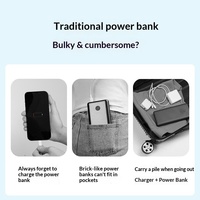 Chargeur hybride 2-en-1 Anker A1634 d'origine, batterie externe 30W PD à charge rapide, chargeur mural portable avec prise pliable pour iPhone