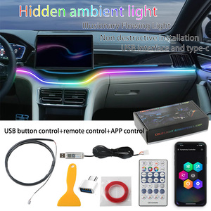 ไฟตกแต่งภายในรถยนต์แบบซ่อน ยี่ห้อ Yosovlamp รุ่น Color Modified LED PVC สำหรับรถยนต์ Golf & Versa ติดตั้งง่ายแบบ USB ไม่ต้องติดตั้งสาย  แบบไหลเวียน - Product Image 2