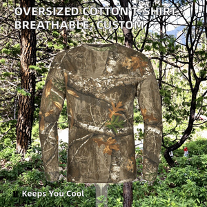 Camisetas Oversize de Poliéster/Algodón para Hombre, Diseño Liso Personalizable, Transpirables, con Letras, Tela Peinada de 210 g/m² para Senderismo - Product Image 2