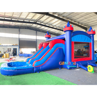 Château gonflable commercial à glissière, vente en gros, prix d'usine, combo de trampoline pour les célébrations estivales
