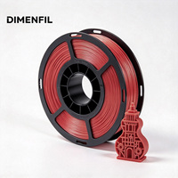 DIMENFIL Basic Red 2 PLA Filament 1.75mm 1KG Spool 200C Kawat Cetak 3D Cocok untuk Kebanyakan Mesin FDM