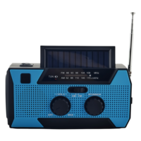 Radio de Emergencia Solar de 2000mAh con Manivela para Cargar Celulares en Casos de Desastre, Kit de Supervivencia para Emergencias y Alivio de Huracanes
