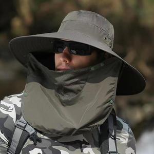 Sombrero de sol de ala ancha con solapa para el cuello, malla transpirable, ajustable, para viajes de verano al aire libre, protección solar, sombrero tipo pescador unisex para adultos - Product Image 4