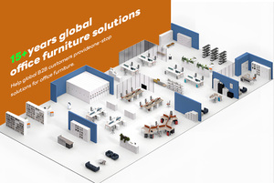 Muebles de Oficina Modernos para <span class=keywords><strong>Director</strong></span>, Mesa de Gerente con Cajonera Lateral, Escritorio Ejecutivo en Forma de L Blanco - Product Image 6