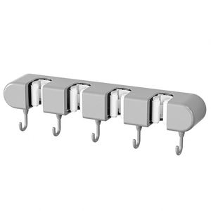 <b>Wall</b> Mounted Self-Adhesive Broom <b>Mop</b> Holder Multifunction Kitchen Organizer Rack with No Drilling Kitchens Storage Solution - Product Image 6
