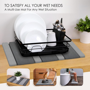 Tapis de bain en pierre pliable de grande taille facile à nettoyer sans amiante, tapis de <span class=keywords><strong>pied</strong></span> en boue de diatomée antidérapant super absorbant à séchage rapide pour salle de bain - Product Image 6