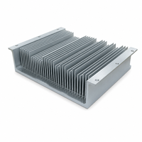 Dissipateur thermique en aluminium extrudé sur mesure OEM, alliage 6063 anodisé pour driver LED, onduleur, alimentation industrielle, chargeur EV