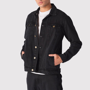 Latest Designs Men Denim Winter <b>Jacket</b> With Custom Logo Custom Logo Design High Quality Solid Color Streetwear <b>Jean</b> <b>Jackets</b> - Product Image 1