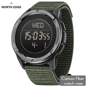 Montre numérique en fibre de carbone NORTH EDGE ALPS pour homme, résistante aux chocs, super légère, avec boussole, étanche 50 m, pour le sport et <span class=keywords><strong>les</strong></span> activités de plein air - Product Image 2