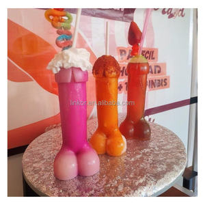 Verre à coup unique personnalisé de 400ml jouets sexuels féminins coquette conception personnalisée accessoire à boire en forme d'organe génital masculin - Product Image 3