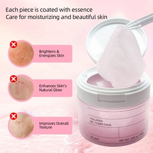 <strong>60</strong>-Pad Box Absorbent Ultra Thin Disposable Cotton Wet Compress Soothing Toner Pads Bio-Collagen Long-Lasting Moisturizing Face - Product Image 1