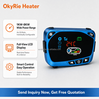 OkyRie HC-K011 Commutateur de chauffage de stationnement numérique LCD, contrôleur de chauffage à air diesel 12V 24V universel pour camion, camping-car, fourgonnette