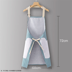 Tablier de cuisine d'été personnalisé avec logo, haute qualité, 100% coton, style célébrité internet, pour la cuisine et la maison, nouveauté 2026 - Product Image 4