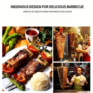 Parrilla <span class=keywords><strong>de</strong></span> Gas <span class=keywords><strong>de</strong></span> Alta Resistencia para Barbacoa Estilo Medio Oriente, Máquina <span class=keywords><strong>de</strong></span> Shawarma y Kebab <span class=keywords><strong>de</strong></span> Acero Inoxidable <span class=keywords><strong>de</strong></span> Alta Eficiencia para Suministros <span class=keywords><strong>de</strong></span> Hotel - Product Image 2