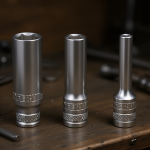 Fervi Long Hexagon <b>Socket</b> Wrench 6mm 8mm 10mm Chrome Vanadium Steel - Product Image 3