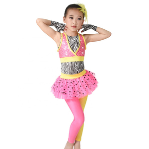 MiDee splendide ragazze costumi di danza moderna 3 pezzi set completo allegri abiti hip hop Jazz performance da competizione - Product Image 2