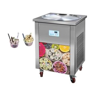 Nouvelle machine automatique à yogourt frit en acier inoxydable de qualité alimentaire, machine à rouleaux de crème glacée avec dégivrage par pédale 220V Lait - Product Image 6