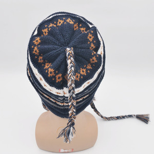 Tùy Chỉnh Giữ Ấm Lady Mùa Đông Dễ Thương Người Lớn Vành Tai Mũ Dệt Kim Beanie Men Jacquard <span class=keywords><strong>Hat</strong></span> - Product Image 3