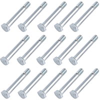 5/16"-18 Lenkrollen-Achsbolzen-Set, verzinkter Kohlenstoffstahl, Befestigungselemente für Einkaufswagen-Reparatur und -Ersatz