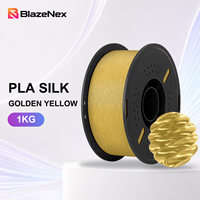 Filamen Cetak 3D PLA Silk 1.75mm Permukaan Mengkilap Ekstrusi Konsisten BlazeNex Hasil Akhir Glossy Halus 1KG untuk Printer 3D FDM