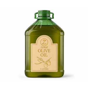 Huile d'olive extra vierge biologique pressée à froid, qualité alimentaire et cosmétique, bouteille en plastique de 5000 ml, Espagne, Zenat International - Product Image 1