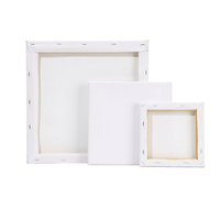 Toile de peinture carrée en coton pur, étirée, imperméable, blanche pure, quatre couches, sans acide, apprêtée, 20x25cm, vente en gros