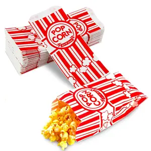 Magnetron Popcorn Food Grade Opvouwbaar Met Uw Eigen Logo En Popcorn Kraft Brood America Snacks Afhaalmaaltijden Verpakking Papieren Zak