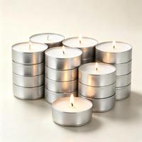 Boîtes d'emballage pour bougies chauffe-plat, 50 pièces, blanches, non parfumées, 8 heures de combustion
