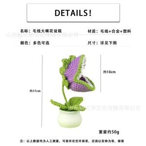 Decoración del hogar hecho a mano tejido artificial flores falsas ramo simulado eterno hilo de lana Hombre comedor Flor de punto - Product Image 5